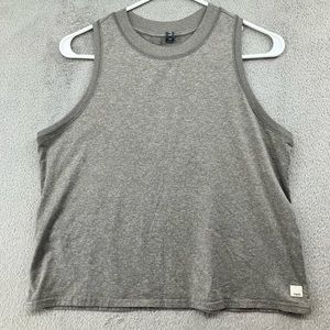 Vuori Energy Crop Tank Top Womens Medium Heather Gray Gym Outdoor Workout